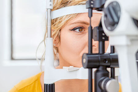 Woman Having an Eye Exam